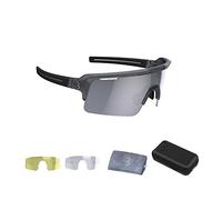 BBB Cycling Sports Glasses with 3 Interchangeable Semi-Flat Unbreakable Lenses f