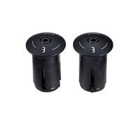 BBB Cycling Handlebar End Caps - ScrewOn Alu - Durable Aluminum Construction with Reflective Finish - Reusable Bar Plugs - Cycling Accessories - BHT-97 - Black