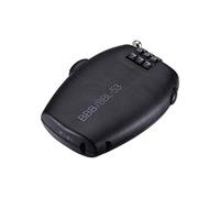 BBB Cycling, MiniCase Combination Cable Bike Lock with Code for Road, Mountain and Urban Bikes, Outdoor, Waterproof, Small, Compact, BBL-53, Black,1,6 mm x 670 mm