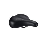 BBB Cycling SoftComfort Relaxed GelFoam Bike Saddle - Extra Wide Waterproof Bicycle Seat for City & E-Bikes - Shock Absorbing Elastomer Suspension - Unisex 210mm - Black - BSD-96
