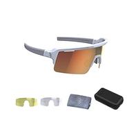 BBB Fuse PC white sunglasses with grey mirrored lenses