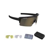 BBB Cycling Sports Glasses with 3 Interchangeable Semi-Flat Unbreakable Lenses f