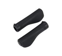 BBB Cycling SteadyComfort Ergonomic Bicycle Grips - 135mm Non-Slip VEXT Rubber Handlebar Grips with Lockring & Open Core Technology - Black - BHG-110
