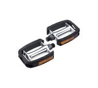 BBB Cycling SteadyRest 2.0 Bicycle Pedals - Non-Slip Rubber Inlay Flat Pedals - High Grip for City, Touring & E-Bikes - Reflectors Included - BPD-45B