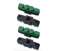 BBB Cycling Unisex's BBS-09E Hydro Stop Quality Brake Shoes for Electric Bikes, 2 Pairs (4 Pieces), One Size, E-bike, Green