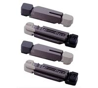 BBB Cycling Unisex's BBS-27 Bike Brake Shoes, Compatible with Shimano, SRAM, Campagnolo, Cross Stop, and BBB TechStop Cartridges, 2 Pairs (4 Pieces) -Black, One Size