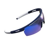 BBB Cycling Sunglasses Avenger BSG-57 - Matte Blue, White Tips, Blue MLC Lenses
