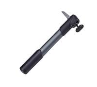 BBB Cycling WindRush S Bike Pump | Minipump | Hand Pump with DualHead 3.0 Universal for Presta Dunlop and Schrader | BMP-55 | Grey