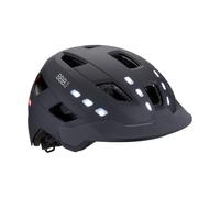 BBB Cycling District Led E-bike Helmet with Lights | 12 Front and 10 Rear LED Lights | USB Rechargeable | Durable ABS Hardshell for Safety on Urban Bikes and Speed Pedelecs | Matt Black | BHE-162