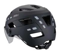 Bbb District Led Faceshield Urban Helmet One Size Matt Black