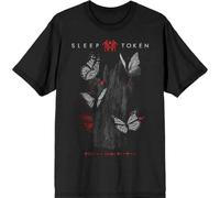 BBBDoutonfuSAN Sleep Token Butterflies Band Logo T Shirt Black