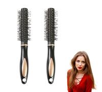 Bbborvox 2 Pcs Hair Brush Round Hair Brush Curling Brush Styling Hair Brush Round Barrel Hair Brush for Creating and Smoothing Curly or Wavy Hair Hair Styling Tools Round Brushes for Blow Drying