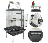 BBBuy Microdermabrasion 53"/61"/68" Large Bird Cage Play Top Parrot Cockatiels Parakeet Cage Macaw Finch Cockatoo Prevue Flight Cage Perch Pet House (68 inch)