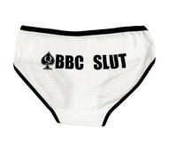BBC Bikini Panty with QoS Symbol - Queen of Spades, White-black, XL