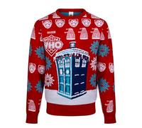 BBC Doctor Who Christmas Jumper for Men, XL, Red