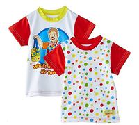 BBC Something Special® Mr Tumble Children Kids Baby Spotty T-Shirt Come and Play with Mr. Tumble Cbeebies TV Show Night and Summer Clothes. (2 Pack T-Shirt)