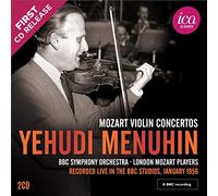 BBC SYMPHONY ORCHESTRA; YEHUDI MENUHIN; SIR MALCOLM SARGENT - MOZART: VIOLIN CONCERTOS (LIVE)