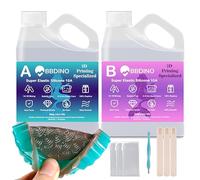 BBDINO Anti Cure Inhibition Silicone Mold Making Kit Super Elastic 10A - 1100g Platinum Silicone for Mold Making, Clear 1:1 by Volume, Specialize for 3D Printing Project & Clay Sculpture Molding