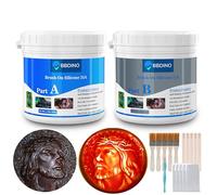 BBDINO Brush-on Silicone for Mold Making 25A 2.2 lbs, Platinum-Cure and Self-Thicken Liquid Silicone Mold Making Kit, Ideal for Masterial Costing Large Projects Like Stone/Concrete/Cement/Plaster