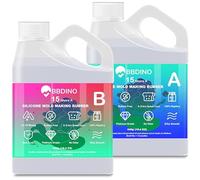 BBDINO Shore 15A Platinum Silicone Mould Making Trial Kit, 3-Hour Fast Cure, 30-Min Pot Life, 1.1kg (2.4 lbs), 1:1 Mix Ratio, Tools Included