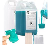BBDINO Silicone Mold Making Kit - Super Elastic Silicon for Mold-Making 2 Gallons - Platinum Grade 1A:1B Mixing- Ideal for Resin/Silicone/Soap Molds Casting Jade Green