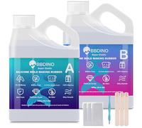 BBDINO Silicone Mould Making Kit, 2.42lb(38.8oz) Super Elastic Liquid Silicone for Mould Making, 3h Fast Cure Silicon Rubber for Moulds Casting of Resin/Candle/Soap/Plaster