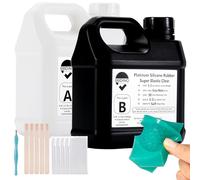 BBDINO Silicone Mould Making Kit, Super Elastic Liquid Silicon for Moulds Making 2000g, Translucent Silicone Rubber Mould Kit, 1:1 by Volume Ideal for Mold Casting of Resin/Plaster/Wax etc.