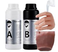 BBDINO Super Soft Silicone Rubber 00-30 Liquid Platinum Silicone Rubber Extremly Flesh Like, N.W. 1000g, Ideal for Making Professional Silicon Masks/Reborn Baby Dolls/Prosthetic & Cushioning etc.