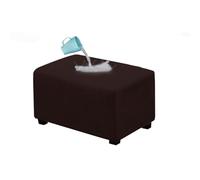 BBDIYCD Ottoman Slipcovers Rectangle, Suede Footstool Protector, Stretch Foldable Pedal Cover With Elastic Bottom, Washable Furniture Protector, Machine Washable,Dark Brown,L