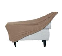 BBDIYCD Rectangle Footstool Cover, Stretch Ottoman Cover Washable, Removable Large Stretch Pouffe Cover Non Slip Foot Stool Jacquard Slipcovers With Elastic Bottom,Khaki,XL