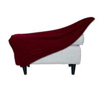 BBDIYCD Rectangle Footstool Cover, Stretch Ottoman Cover Washable, Removable Large Stretch Pouffe Cover Non Slip Foot Stool Jacquard Slipcovers With Elastic Bottom,Red,L