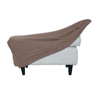 BBDIYCD Rectangle Footstool Cover, Stretch Ottoman Cover Washable, Removable Large Stretch Pouffe Cover Non Slip Foot Stool Jacquard Slipcovers With Elastic Bottom,Taupe,XL