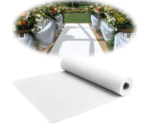 BBDIYCD White Wedding Aisle Runner Carpet, Long Aisle Runner for Wedding Ceremony, Event Carpet Aisle Decoration for Weddings & Events, Party Entrance,1.2x10m/4x33ft