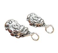 BBDMind 2 Sterling Silver Pi Xiu Charm, 925 Silver Fortune, PiXiu Pendant, Kylin Charms (Large (2 piesces))
