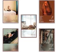 BBDVKQ Sabrina Carpenter Poster Album Cover Limited Edition Posters (Set of 5) Unframed 8in x 12in(20x30cm) Canvas Poster Wall Art Decor Print Picture Paintings for Living Room Bedroom Decoration