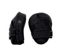BBE Boxing Curved Focus Pads | Hook & Jab Mitts for MMA, Muay Thai, Kickboxing & Martial Arts | 100% Leather Construction with Velcro Fastening & Gel Centre