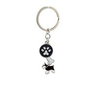 BbearT® Dog Key-ring Keychain,Cute Small Dog Puppy Metal Keychain Keyring Keyfob key tags Car Keyring Bag Charm (Black Schnauzer)
