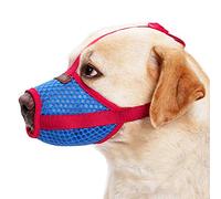 BbearT® Dog Muzzles,Soft Pet Mouth Cover Anti-Biting Anti-Barking Licking Air Mesh Adjustable Dog Muzzle for Medium Dogs Large Dogs (L)