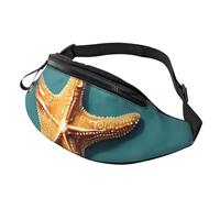 BBEXJIGY Beach Starfish Print Multifunctional Waist Pack -Your Good Companion for Hiking, Traveling Running, Black, One Size