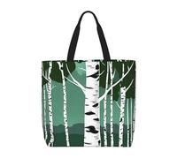 BBEXJIGY Birch Trees Print Women's Portable Tote Bag - Large Shopper for Beach,Travel,Gym | Summer Handbag