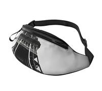 BBEXJIGY Black Paris Eiffel Tower Print Multifunctional Waist Pack -Your Good Companion for Hiking, Traveling Running, Black, One Size