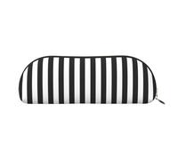 BBEXJIGY Black & White Stripe Print Stylish Mini Storage Bag for Eyebrow Pencils and Tiny Essentials, Gold, One Size