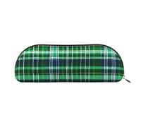 BBEXJIGY Blue and Green Scottish Tartan Print Stylish Mini Storage Bag for Eyebrow Pencils and Tiny Essentials, Silver, One Size