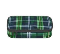 BBEXJIGY Blue Scottish Tartan Print Large - Capacity Cosmetic Makeup Organizer Bag: Designed for Eyebrow Pencils, Black, One Size