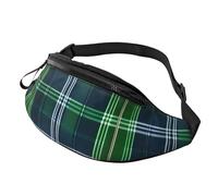 BBEXJIGY Blue Scottish Tartan Print Multifunctional Waist Pack -Your Good Companion for Hiking, Traveling Running, Black, One Size
