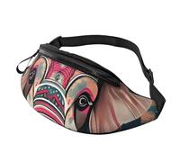 BBEXJIGY Bohemian Elephant Graphics Print Multifunctional Waist Pack -Your Good Companion for Hiking, Traveling Running, Black, One Size