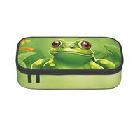 BBEXJIGY Cartoon frog 1 Print Large - Capacity Cosmetic Makeup Organizer Bag: Designed for Eyebrow Pencils, Black, One Size