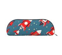 BBEXJIGY Cartoon Rockets Print Stylish Mini Storage Bag for Eyebrow Pencils and Tiny Essentials, Silver, One Size