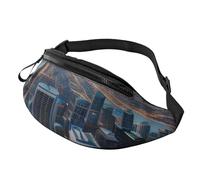 BBEXJIGY Chicago Illinois Usa 1 Print Multifunctional Waist Pack -Your Good Companion for Hiking, Traveling Running, Black, One Size