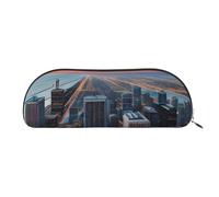 BBEXJIGY Chicago Illinois Usa 1 Print Stylish Mini Storage Bag for Eyebrow Pencils and Tiny Essentials, Gold, One Size